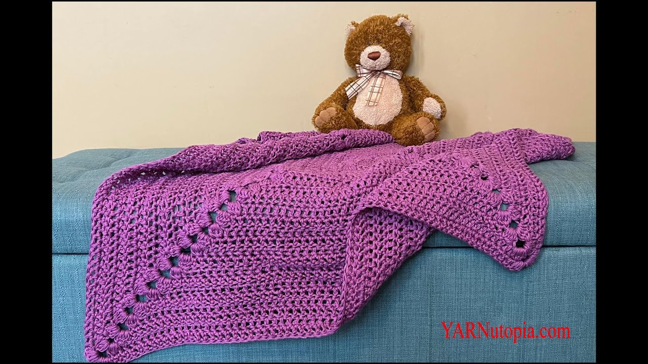 Easy Crochet Trendy Baby Blanket 