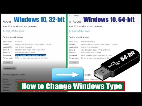 Video: Paano I-convert Ang Windows 10 32 Bit Sa 64 Bit