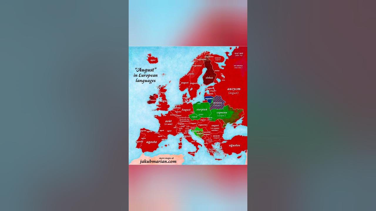 How to say AUGUST in different languages! - YouTube