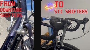 Downtube Shifters to STI Shifters Conversion. Compact Drop Bars With Quill Stem!
