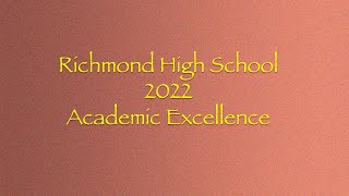 2022 RHS Academic Excellence Recognition