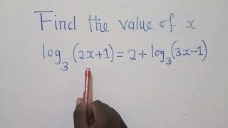 Find the value of x, Logarithms