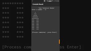 #29 Hut star pattern print for beginners |code| #c #coding #coder #shorts #codes