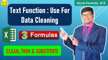 Ms Excel : Remove Extra Spaces and Nonprinting Characters || Clean, Trim, Substitute formula |🔥