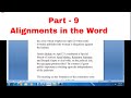 Part - 9 | Alignment in the Word |  MS Word in Tamil