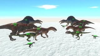 CARNIVORE DINOSAURS vs ALL FACTIONS!! [ANIMAL REVOLT BATTLE SIMULATOR]