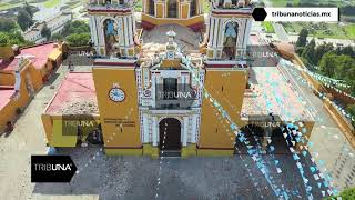 Caen torres en Iglesia de los Remedios en Cholula Puebla tras sismo de 7.1 grados  19/09/17