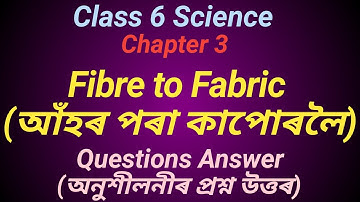 Class 6 Science chapter 3।Fibre to Fabric। questions answer