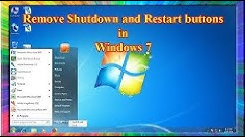 how to remove shutdown and restart buttons from start menu in Windows 7