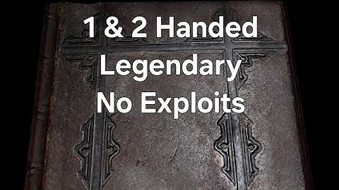 Skyrim Legendary 1 / 2 Handed Guide No Exploits