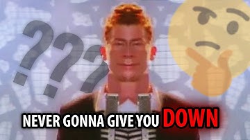 Never Gonna Give You Up, but every other beat is missing