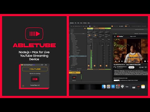 ABLETUBE - Node.js + Max for Live YouTube Streaming Device