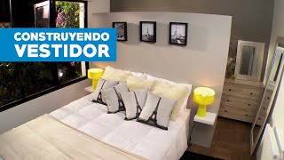 ¿Cómo construir un vestidor detrás de la cama?