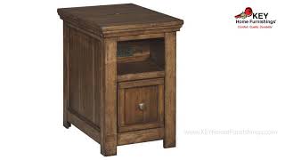 Ashley Flynnter Chairside End Table With Usb Ports And Outlets T919-7 | KEY Home