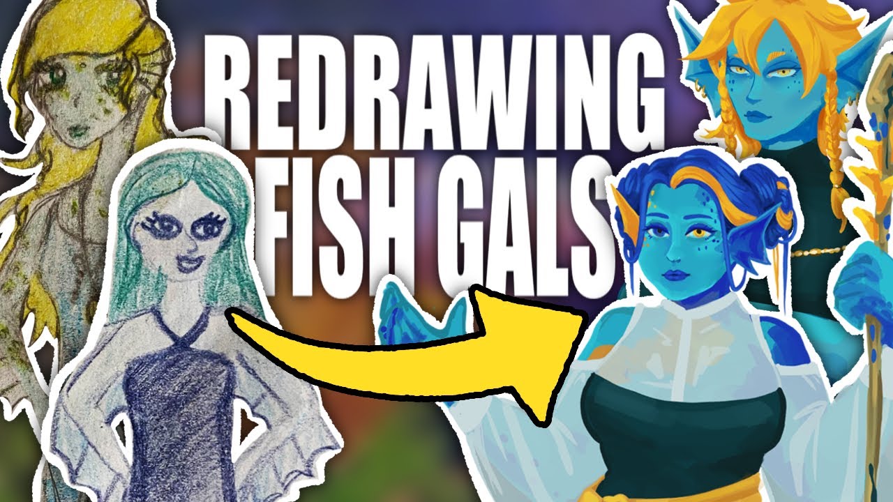 Fish Speedraw It's a Speeddraw But Also It's Fish - Pisces & Scaelli | Redraws #8 ...
