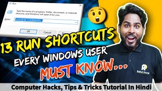 13 Run Shortcut Tricks 🔥 Every Windows User Should **Know** | Computer Tutorial & Tricks In 2022