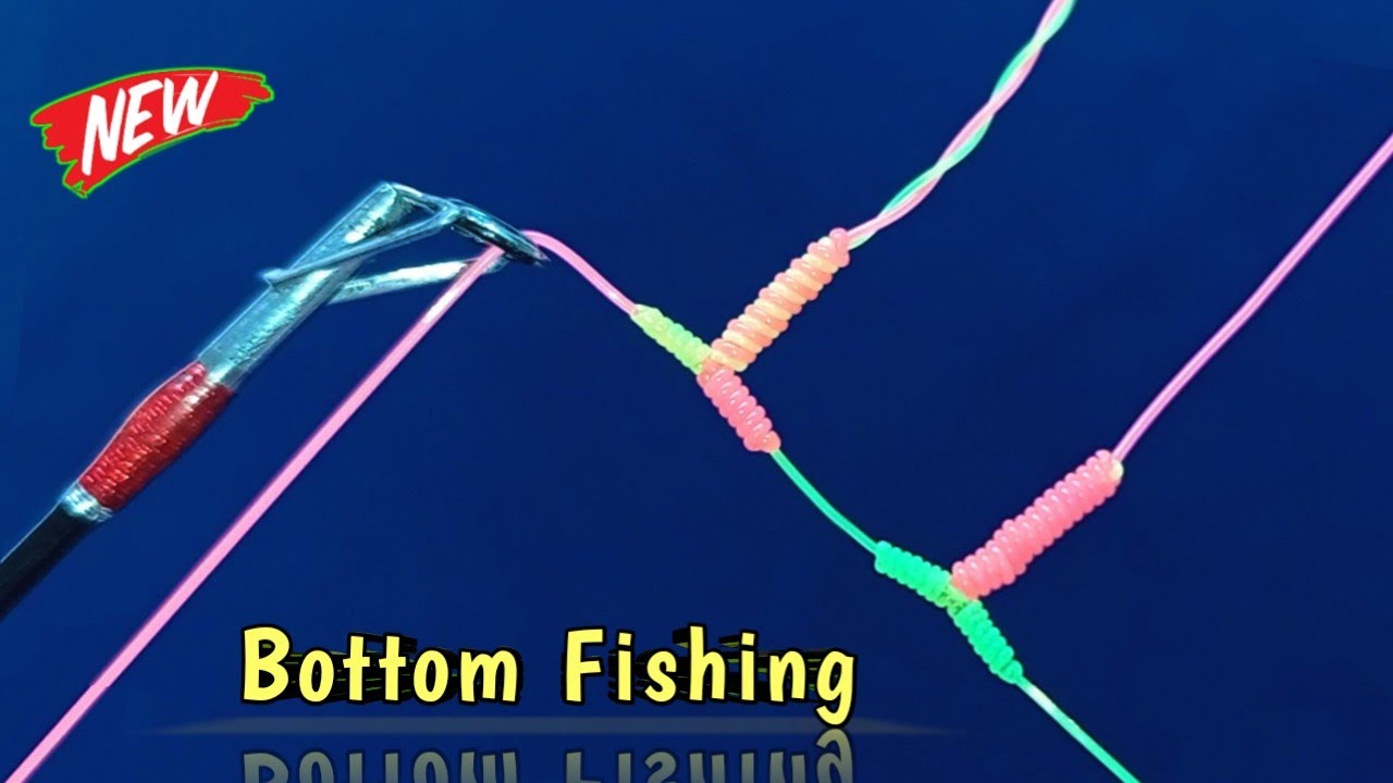 How to tie two fishing hooks for sea fishing Bottom fishing YouTube