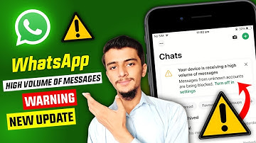 Your device is receiving a high volume of messages || WhatsApp high volume messages warning
