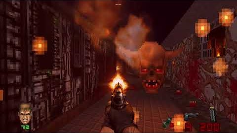 Brutal Doom:  Going Down Map 05:  Time Warp UV 100%