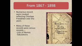 Choctaw Freedmen From Freedom to Dawes