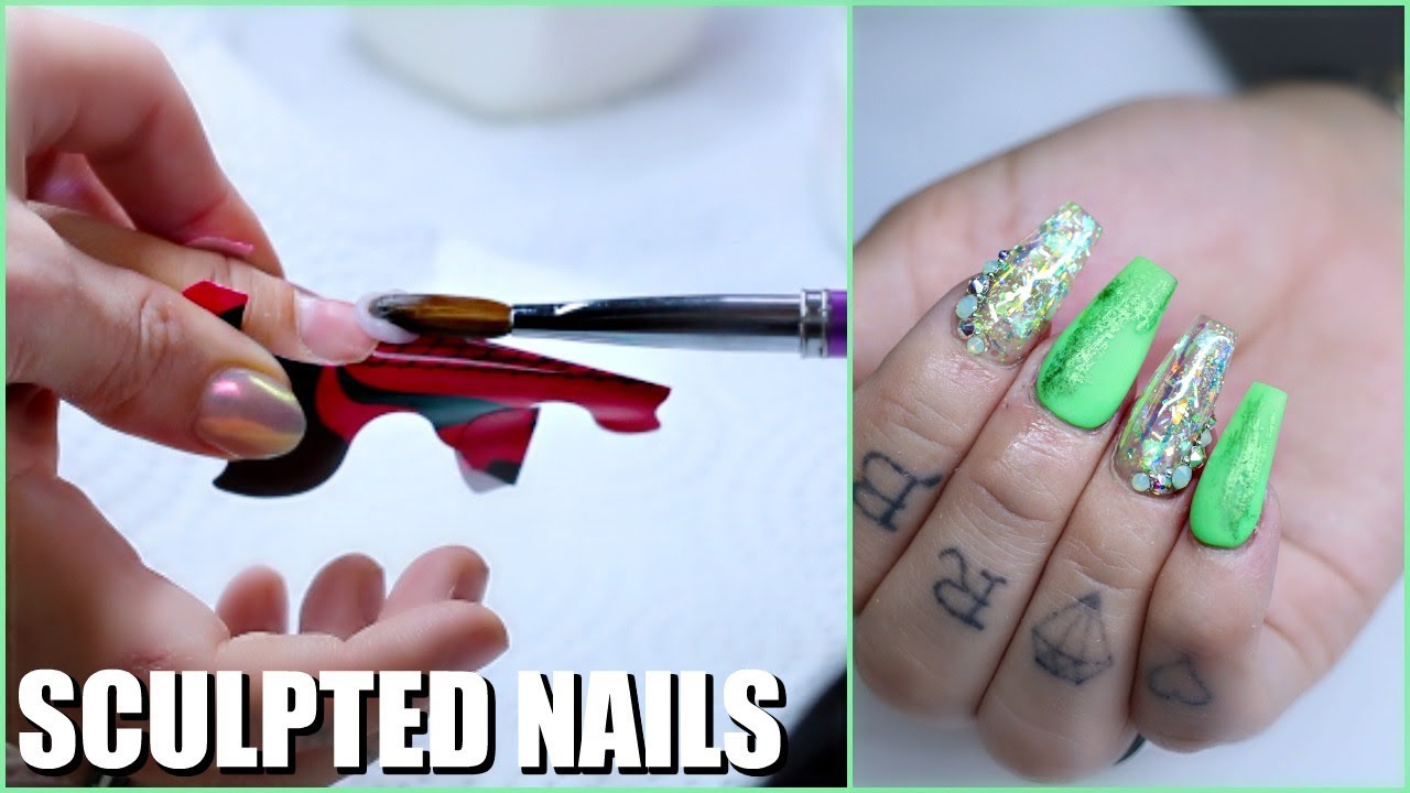 Neon Nails Fully Sculpted Step By Step Youtube Neon Nails Nails Sculpted Nails