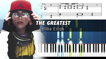 Billie Eilish - THE GREATEST - Piano Tutorial with Sheet Music