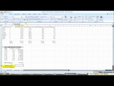 Using Excel 2007 for Descriptive Statistics