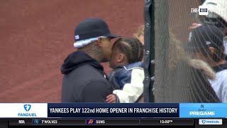 Marcus Stroman with his family pregame Profile