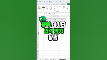 엑셀 실수 줄이기 꿀팁 중복데이터 입력 방지하는 방법 !