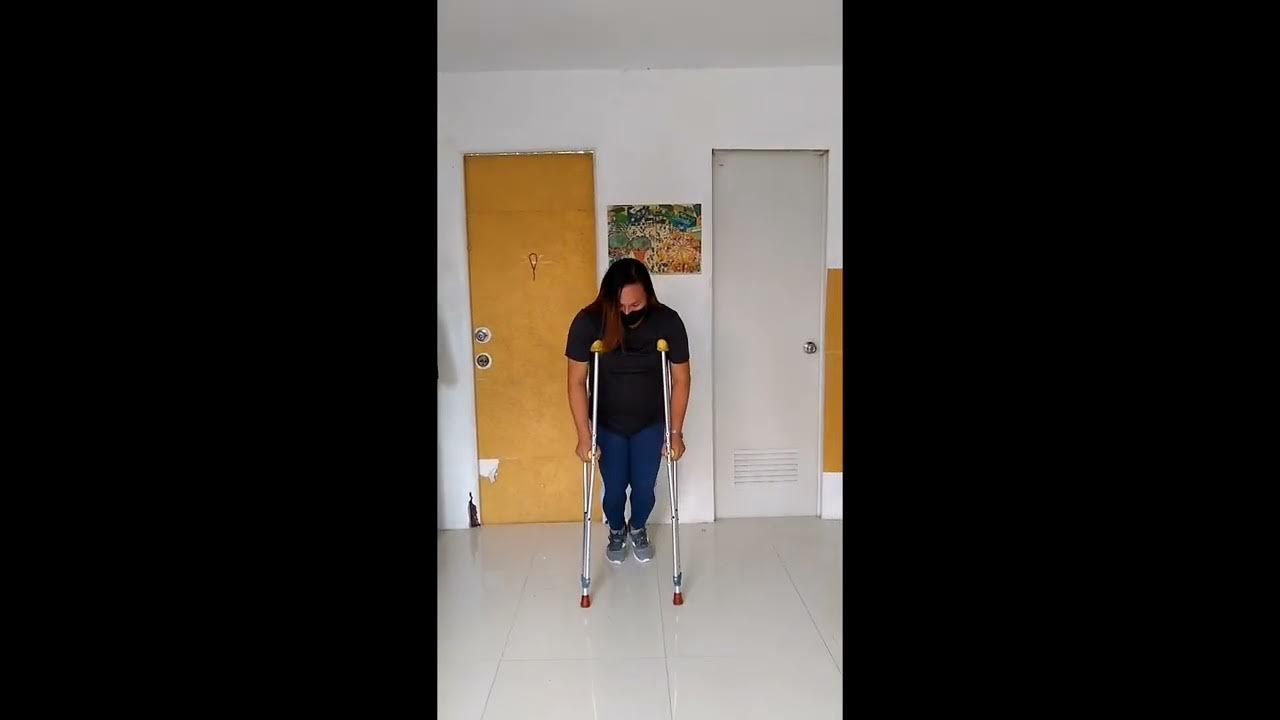 PERFORMING AN ASSISTIVE DEVICE "CRUTCHES" POINT GAITS RETURN DEMO BY