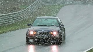 Extrem Touristenfahrten Nürburgring Nordschleife SNOW STORM ON THE TRACK Hohe Acht 24-04-2016