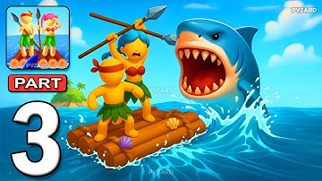 Raft Survivors - Gameplay Walkthrough Part 3 - Raft Survival Ocean Nomad (Android, iOS)