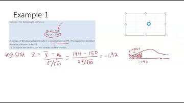 Hypothesis Test for Mean when SD Known Part 1 (9.2)