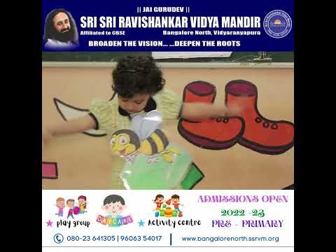 Welcome | SSRVM Bangalore North | Pre Primary