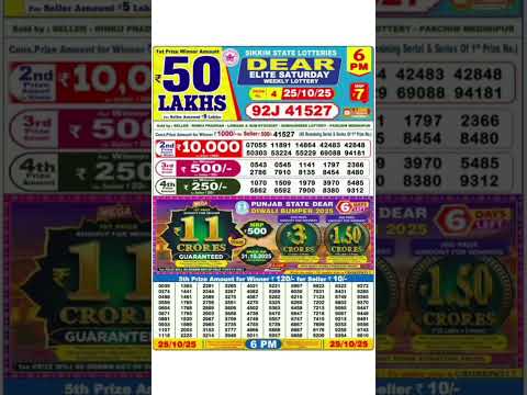 Sikkim Start Lottery Result Start Lottery Today 6pm Sambad Live 25 10 2025 Lottery Sambad Live  Sikkim Start Lottery Result Start Lottery Today 6pm Sambad Live 25 10 2025 Lottery Sambad Live