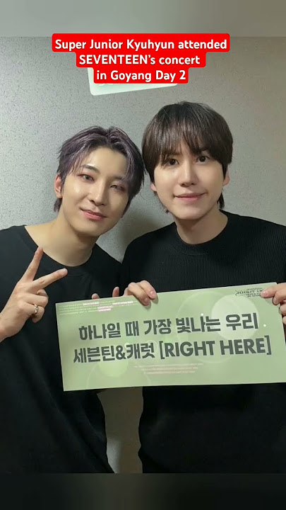 Super Junior Kyuhyun attended SEVENTEEN’s concert in Goyang Day 2