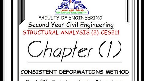 CES211-Part 3- Consistent Deformations Method-Indet. Frames with Link members