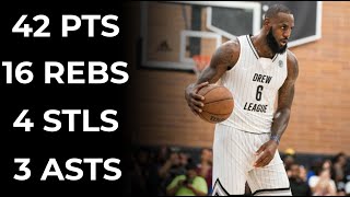 LeBron James 42 PTS, 16 REB | Drew League Return Highlights ᴴᴰ