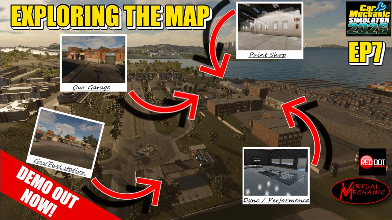Car Mechanic Simulator 2026: Episode 7 Exploring the Map & more dream garage design - DEMO