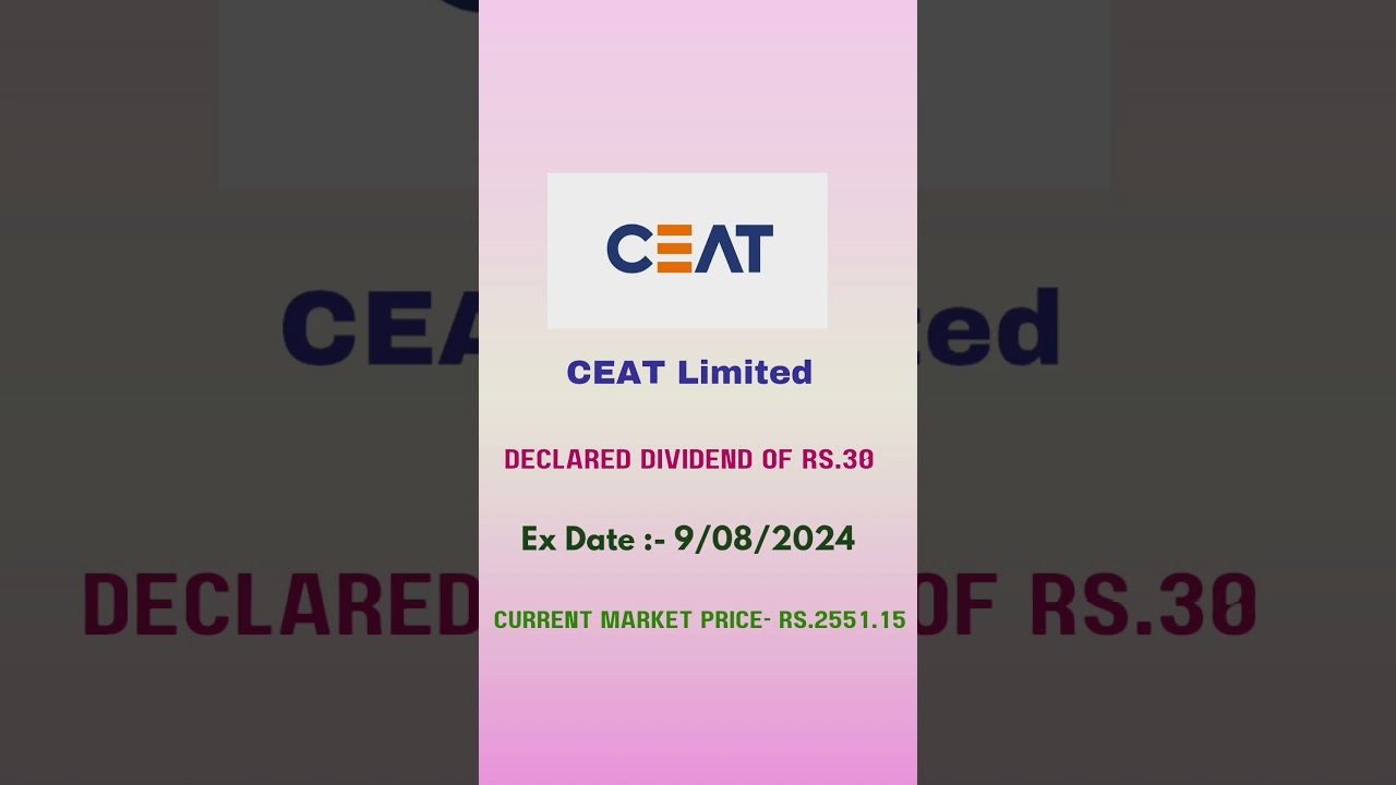 CEAT Tyre Ltd Dividend