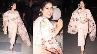 Janvhi Kapoor Looking So Cute In This Traditional Look, Spotted At Airport