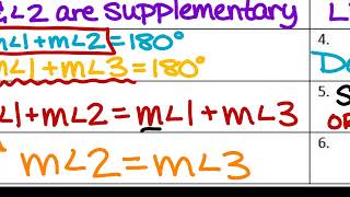 Geometry Friday 9-13 Proofs with Angle Relationships