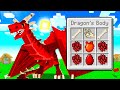 Stealing DRAGON BODY PARTS in MINECRAFT!