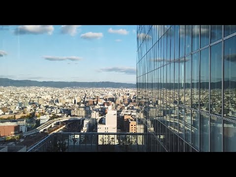 大阪マリオット都ホテルのツインルーム　あべのハルカス　Osaka Marriott Miyako hotel on Abeno Harukas building , twin beds room