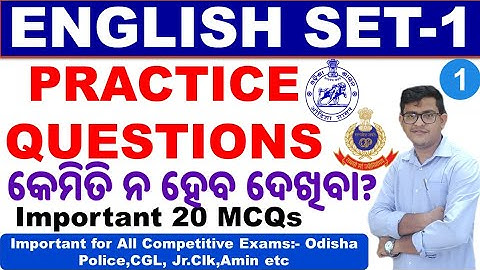 English Practice Set-1|Questions Asked In Odisha Govt Exams|Very Important For OP,OSSC CGL,RHT,RI,JT
