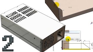 2-Project 38| Power Supply Ch.|SolidWorks Sheet Metal Tutorial:base p.2 (edge flange2 with miter cut
