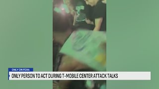 Man who stopped beating at T-Mobile Center shares story