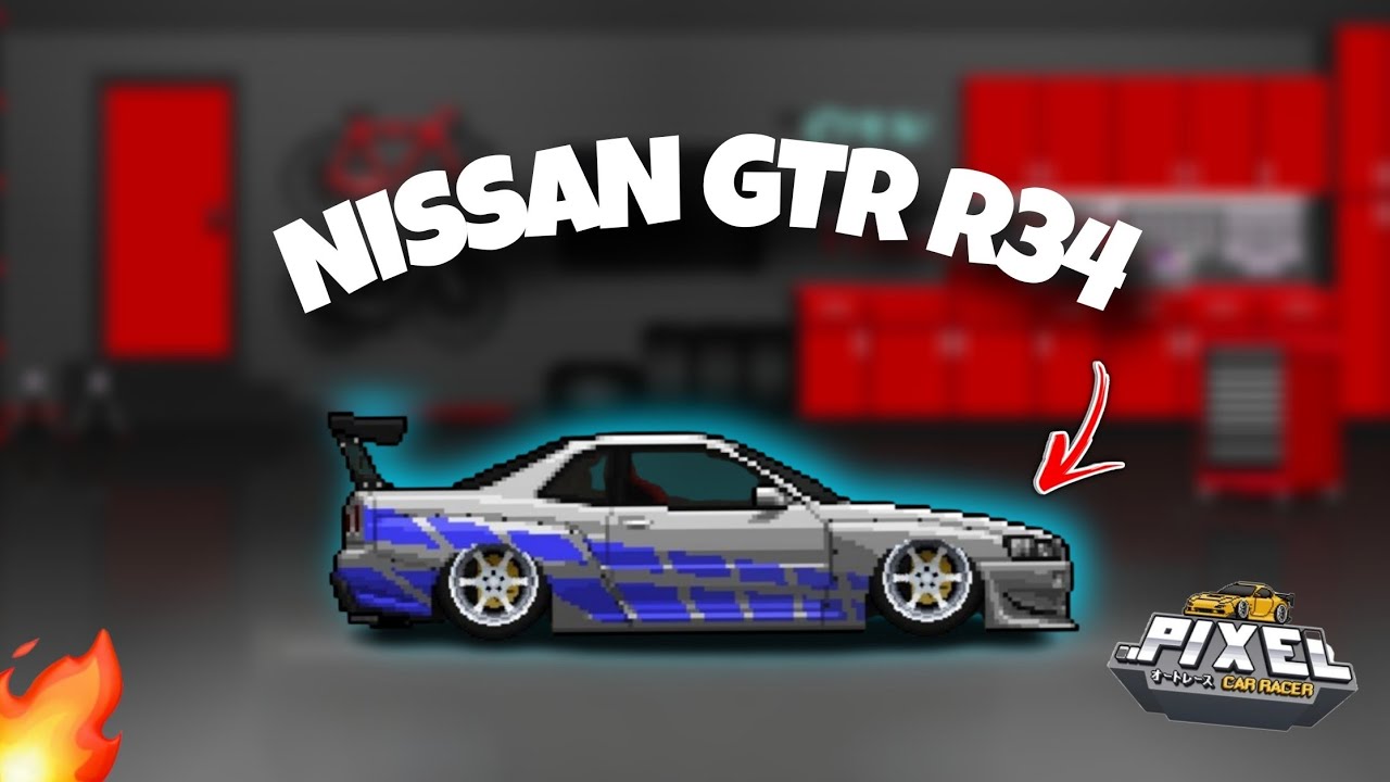 Pixel Car Racer R34 Gtr Nissan Skyline R34 | Pixel Car Racer | PRO LEAGUE 💫 - YouTube