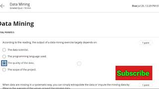 Coursera What Is Data Science by IBM|Week 2 Quiz 1 Answers| Data Mining| SUBSCRIBE|Coursera Answers