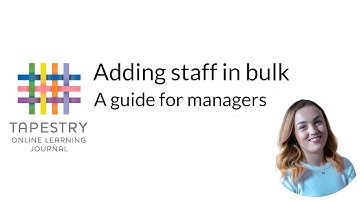 Adding staff in bulk